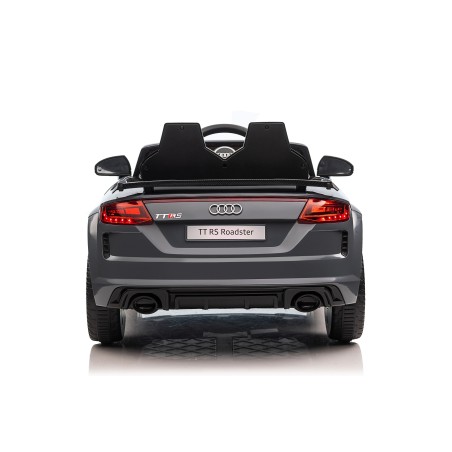 Auto Macchina Elettrica per Bambini 12V Audi TT RS 6 Sedile Pelle con Telecomando Grigio  