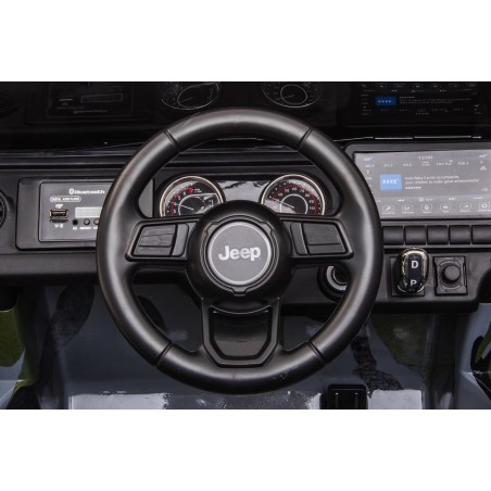 Auto Macchina Elettrica Jeep Wrangler Rubicon 12V per Bambini porte apribili Con telecomando Full accessori (Green)