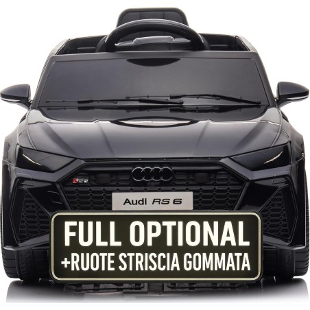 Auto Macchina Elettrica per Bambini 12V Audi RS 6 Sedile Pelle con Telecomando  
