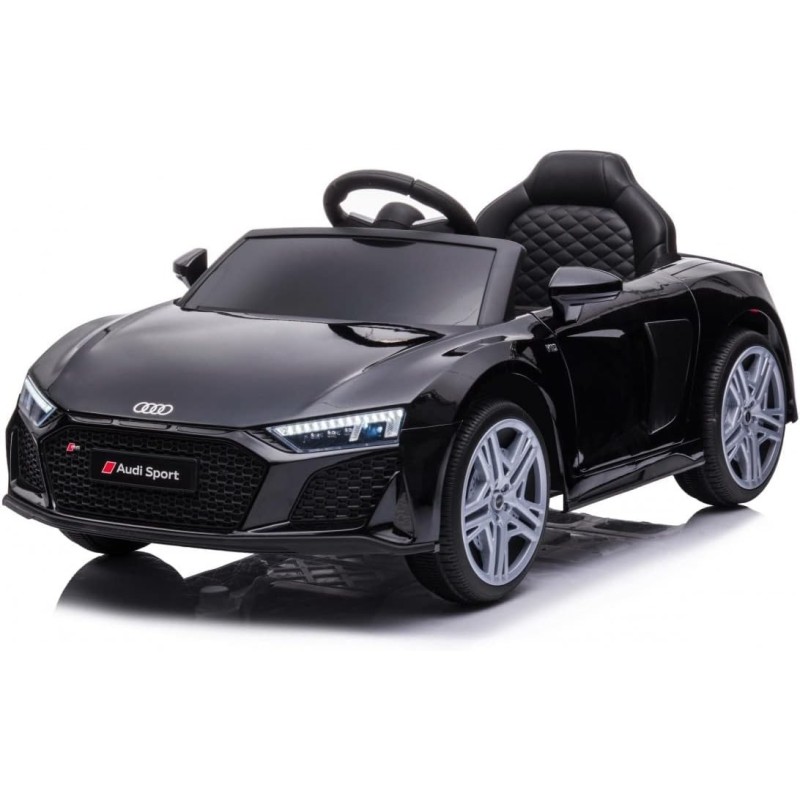 Auto Macchina Elettrica 12V NEW Audi R8 Spyder per Bambini Led MP3 con Telecomando Sedile in pelle Nera