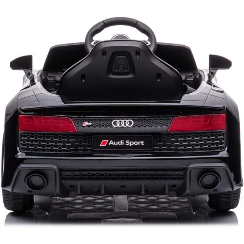 Auto Macchina Elettrica 12V NEW Audi R8 Spyder per Bambini Led MP3 con Telecomando Sedile in pelle Nera