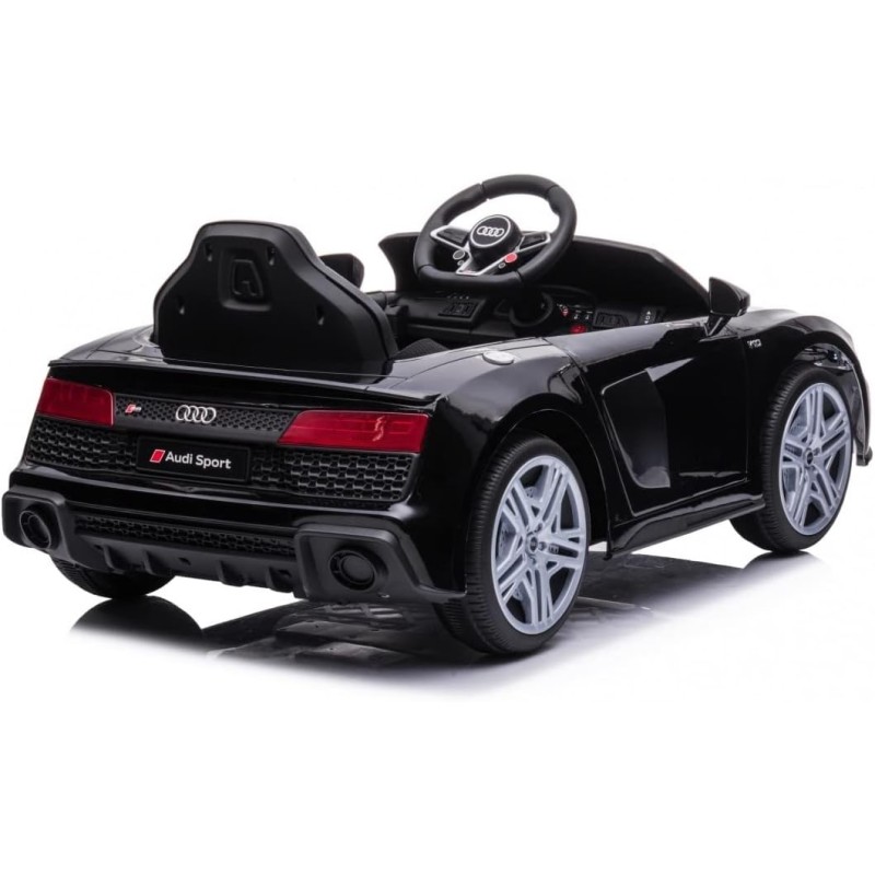 Auto Macchina Elettrica 12V NEW Audi R8 Spyder per Bambini Led MP3 con Telecomando Sedile in pelle Nera