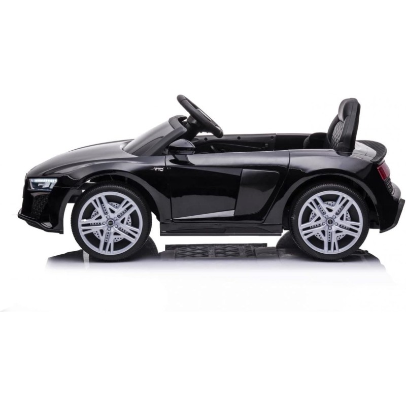 Auto Macchina Elettrica 12V NEW Audi R8 Spyder per Bambini Led MP3 con Telecomando Sedile in pelle Nera