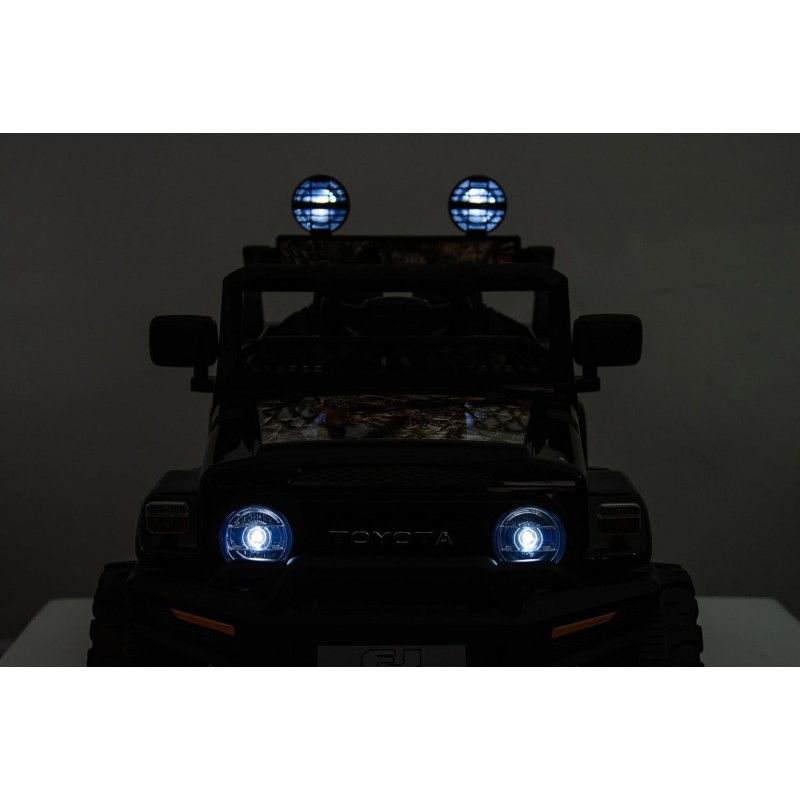 Auto Macchina Elettrica Jeep Toyota Fj Cruiser 12V Ruote in Gomma Full Optional Sedile Pelle Porte Apribili Telecomando