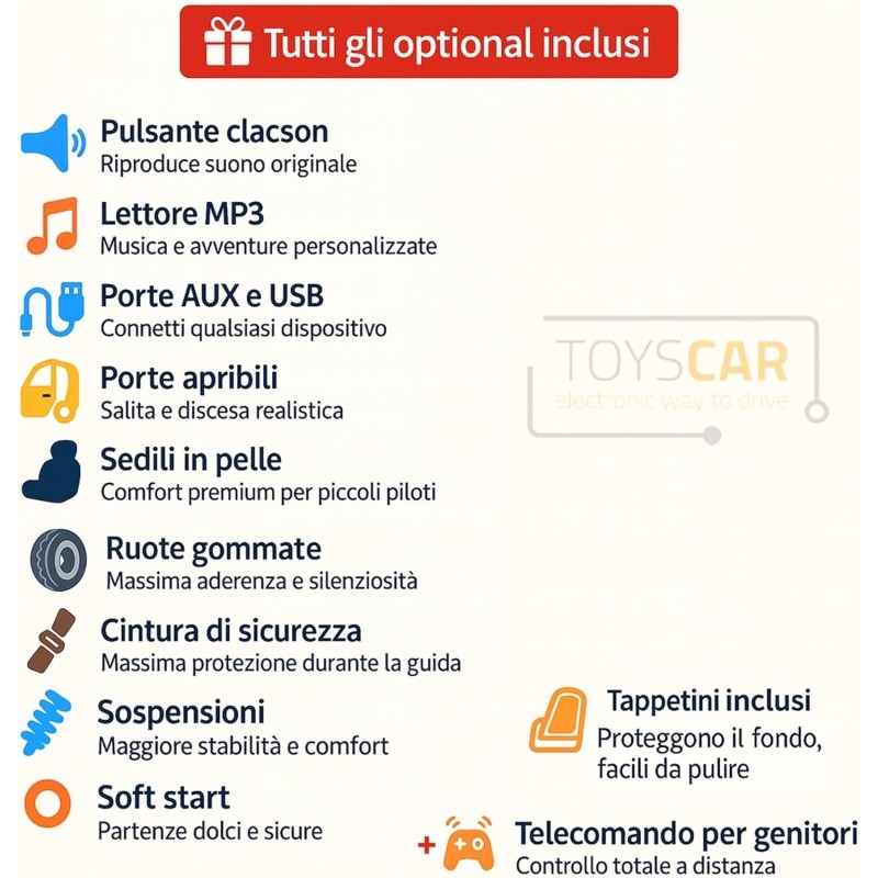 Auto Elettrica per Bambini Mini Cooper S Cabrio 12V Full Optional Sedile in Pelle Porte Apribili Telecomando Tappetino (Rossa) 