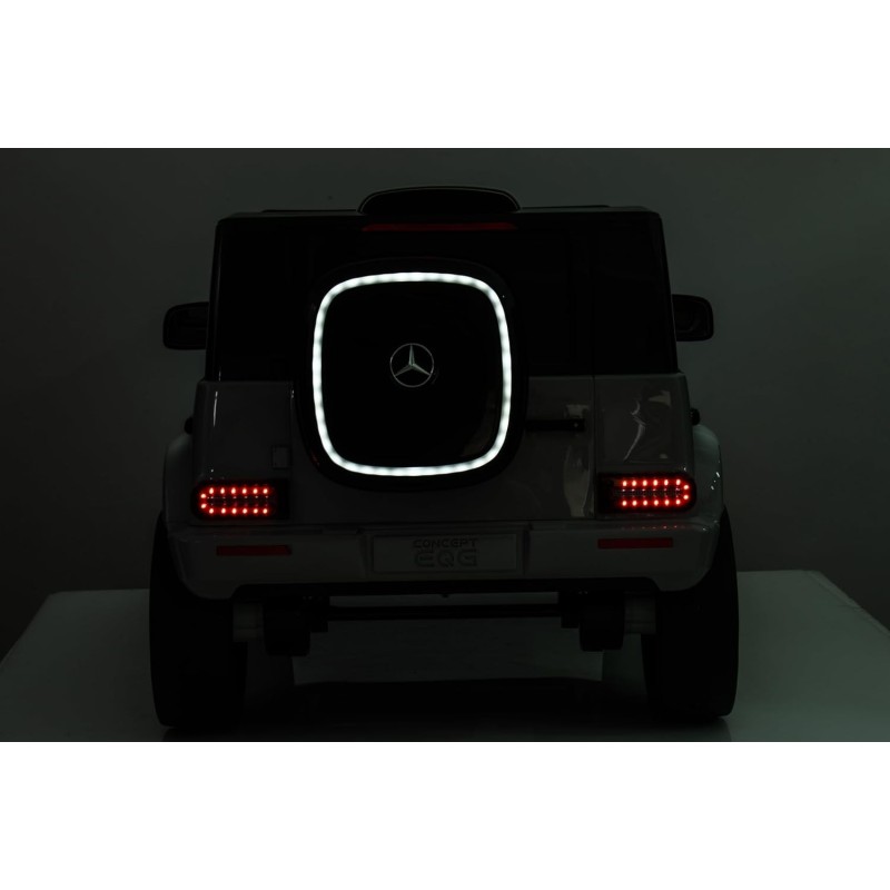 Auto Elettrica per Bambini  Mercedes EQG 63 Concept 12V Ruote in Gomma Full Optional Sedile Pelle Porte Apribili Telecomando