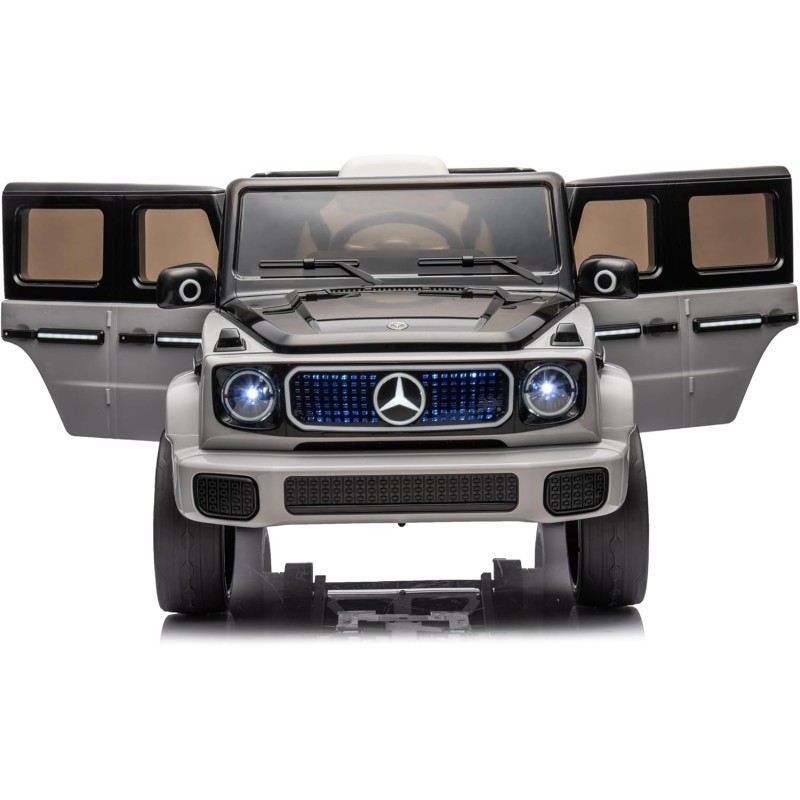 Auto Elettrica per Bambini  Mercedes EQG 63 Concept 12V Ruote in Gomma Full Optional Sedile Pelle Porte Apribili Telecomando