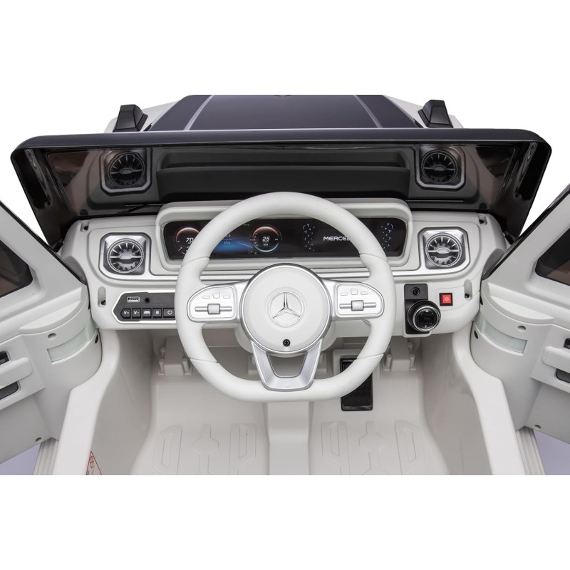 Auto Elettrica per Bambini  Mercedes EQG 63 Concept 12V Ruote in Gomma Full Optional Sedile Pelle Porte Apribili Telecomando Bia