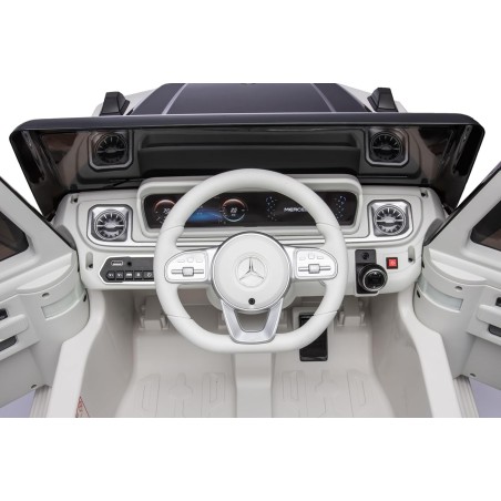 Auto Elettrica per Bambini  Mercedes EQG 63 Concept 12V Ruote in Gomma Full Optional Sedile Pelle Porte Apribili Telecomando Bia