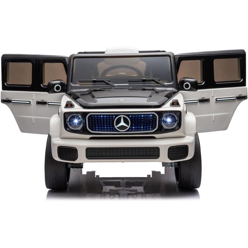 Auto Elettrica per Bambini  Mercedes EQG 63 Concept 12V Ruote in Gomma Full Optional Sedile Pelle Porte Apribili Telecomando Bia