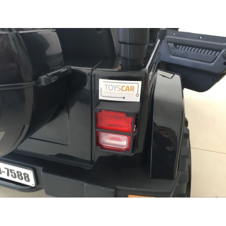 Auto Macchina Elettrica Fuoristrada Adventure per Bambini Nera 12V MP3 Led con Telecomando Full Optional Sedili in Pelle
